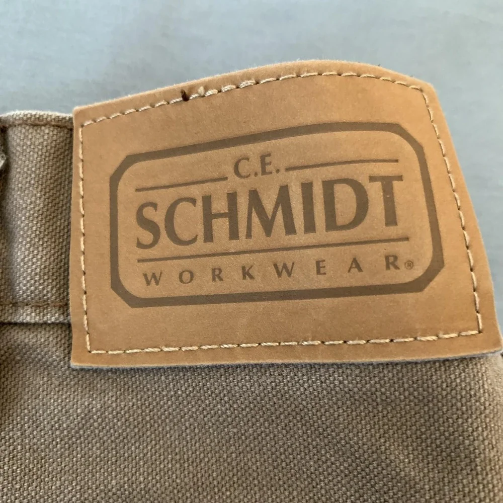 C.E. Schmidt Workwear Pants Mens‎ 38x34 Brown Canvas Carpenter Workwear Relaxed